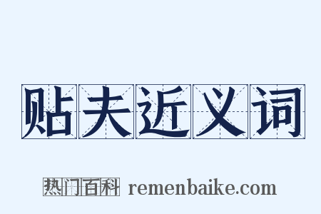 贴夫近义词是什么意思的图片